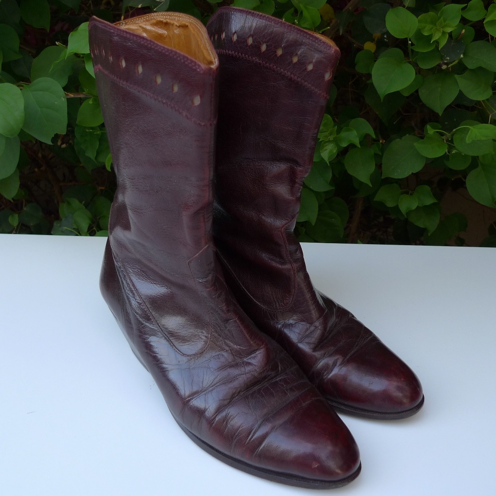 Frye Villager mid calf boot Red Brown Sz 9